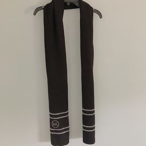 Black Micheal Kors Long Winter Scarf